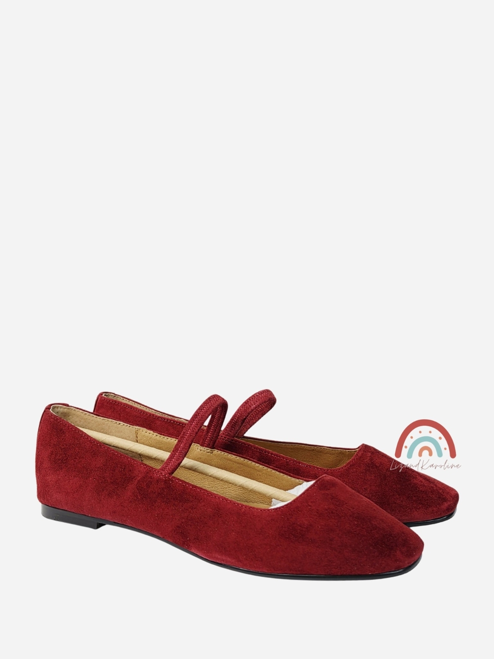 New! Madewell Greta Ballet Ruby Port Leather Suede Flats 9 - Picture 3 of 14